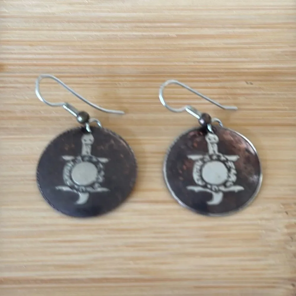 Silver/copper earrings